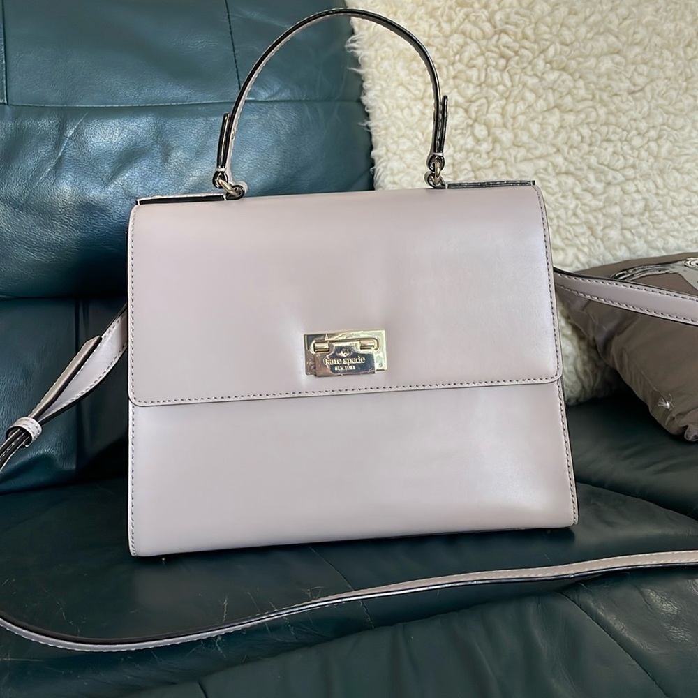 Kate spade blush/lilac 2 way wear top handle purse- new